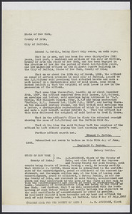 Sacco-Vanzetti Case Records, 1920-1928. Defense Papers. Affidavit/Deposition of Cottle, Edmund P., June 30, 1922. Box 9, Folder 28, Harvard Law School Library, Historical & Special Collections