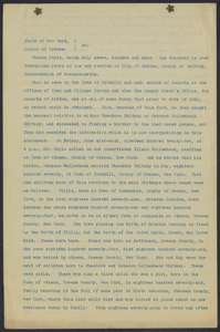 Sacco-Vanzetti Case Records, 1920-1928. Defense Papers. Affidavit/Deposition of Doyle, Thomas, June 17, 1922. Box 9, Folder 29, Harvard Law School Library, Historical & Special Collections