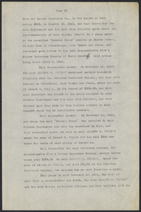 Sacco-Vanzetti Case Records, 1920-1928. Defense Papers. Affidavit/Deposition of Doyle, Thomas (pp. 3-18), July 20, 1922. Box 9, Folder 30, Harvard Law School Library, Historical & Special Collections