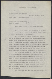 Sacco-Vanzetti Case Records, 1920-1928. Defense Papers. Affidavit/Deposition of Doyle, Thomas (frag.), n.d. Box 9, Folder 36, Harvard Law School Library, Historical & Special Collections