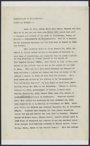 Sacco-Vanzetti Case Records, 1920-1928. Defense Papers. Affidavit/Deposition of Fenn, Louis H., July 14, 1922. Box 9, Folder 39, Harvard Law School Library, Historical & Special Collections