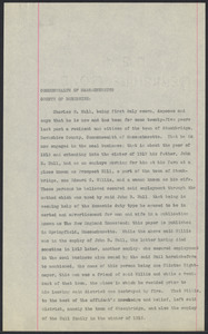 Sacco-Vanzetti Case Records, 1920-1928. Defense Papers. Affidavit/Deposition of Hull, Charles E. (frag.), n.d. Box 9, Folder 43, Harvard Law School Library, Historical & Special Collections