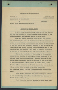 Sacco-Vanzetti Case Records, 1920-1928. Defense Papers. Affidavit/Deposition of Moore, Fred H., October, 1923. Box 9, Folder 51, Harvard Law School Library, Historical & Special Collections