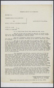 Sacco-Vanzetti Case Records, 1920-1928. Defense Papers. Affidavit/Deposition of Small, W.B., May 16, 1922. Box 9, Folder 55, Harvard Law School Library, Historical & Special Collections