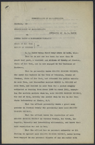 Sacco-Vanzetti Case Records, 1920-1928. Defense Papers. Affidavit/Deposition of Steuben County citizens, June 1922. Box 9, Folder 56, Harvard Law School Library, Historical & Special Collections