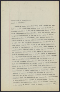 Sacco-Vanzetti Case Records, 1920-1928. Defense Papers. Affidavit/Deposition of Wagner, Walter A., July 1922. Box 9, Folder 59, Harvard Law School Library, Historical & Special Collections