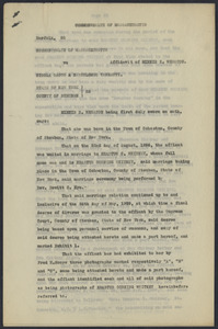Sacco-Vanzetti Case Records, 1920-1928. Defense Papers. Affidavit/Deposition of Wheaton, Minnie Z., June 29, 1922. Box 9, Folder 60, Harvard Law School Library, Historical & Special Collections