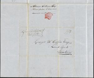 Abner Coburn to George Coffin, 6 October 1843