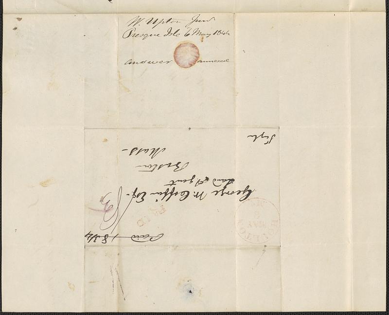 W. Upton to George Coffin, 6 May 1844