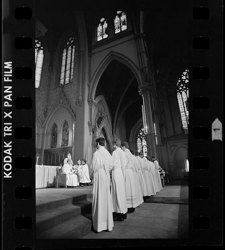 Cardinal Medeiros inducts new priests at Holy Cross Cathedral, South End