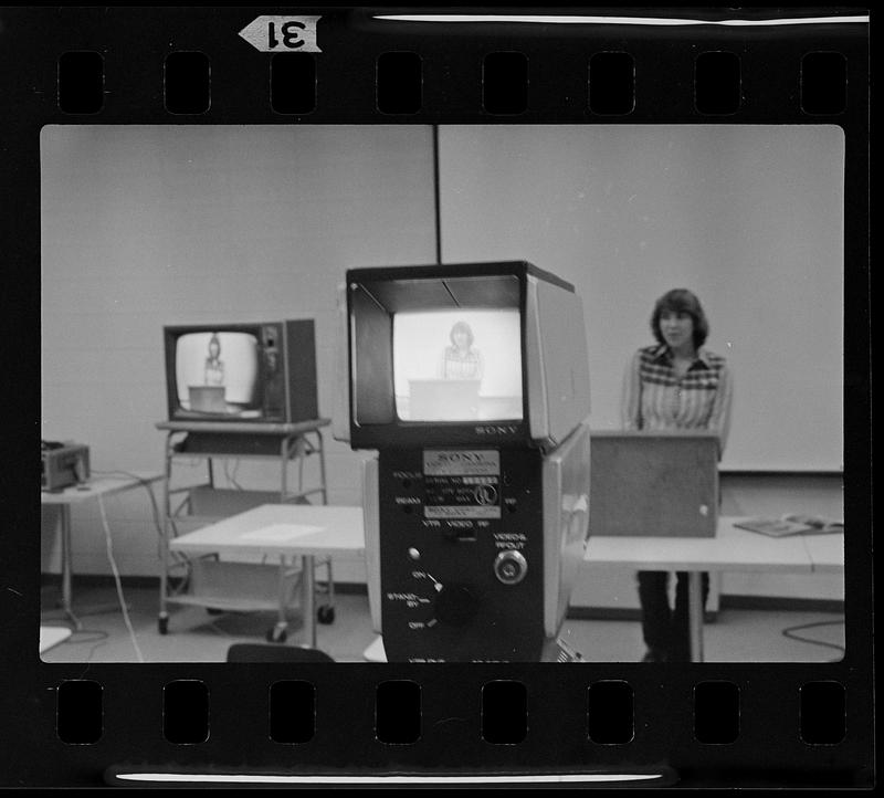 Suffolk Univ. Law School Moot Court televising participants, downtown