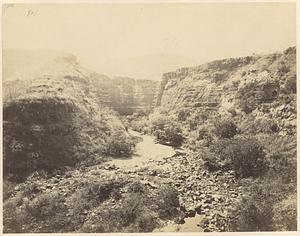 Buddhist Cave XXVI and head of ravine, Ajanta