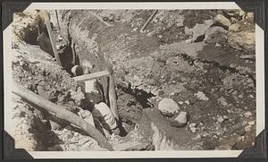 Working in the trench across the State Road