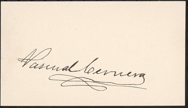 Autograph of Pascual Cervera