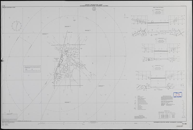 Airport obstruction chart, OC 358, Sacramento Executive Airport, Sacramento, California