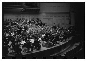 Recording "La Mer" for Victor R.C.A., Dr. K & Boston Symphony Orchestra, also recording mch.