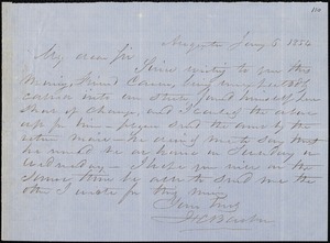 F. C. Barber, Augusta, Ga., autograph letter signed to [Ziba B. Oakes], 5 January 1854