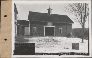 Wilfred H. and Helen F. H. Lyman, barn, Doubleday Village, Dana, Mass., Feb. 13, 1928