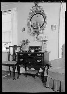 Francis Parker House, Salem: interior, lowboy and mirror