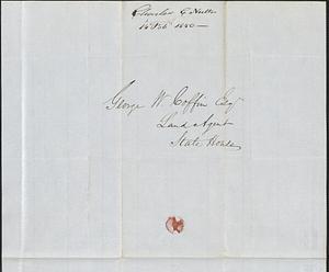 Charles C. Nutter to George Coffin, 14 February 1850