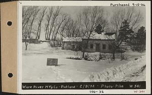 Ware River Manufacturing Co., camp (house), Long Pond, Rutland, Mass., Feb. 9, 1932