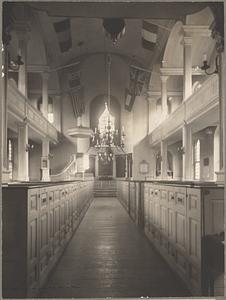 Interior of Old North Church, Salem Street, Boston, Massachusetts