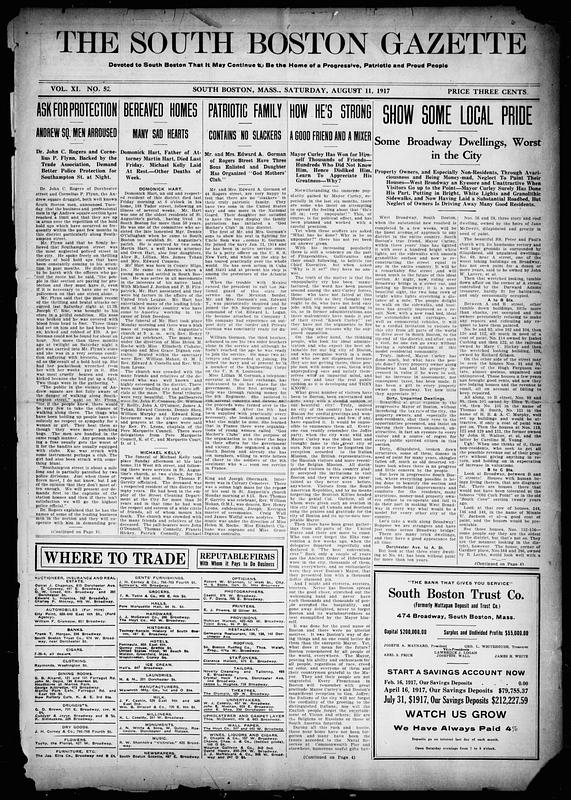 South Boston Gazette, August 11, 1917 - Digital Commonwealth