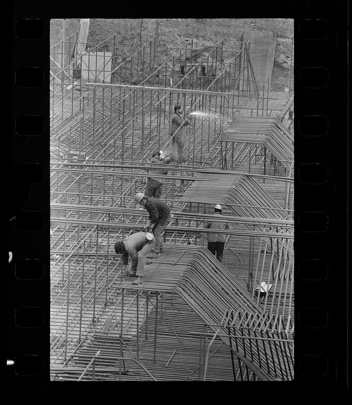 One Beacon Street foundation construction, downtown Boston