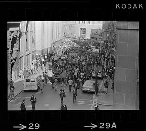 "Free Fred Hampton" parade, downtown Boston (Arch Street)