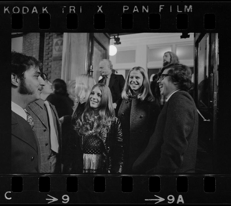 Young couples arrive at Symphony Hall for a concert, Boston - Digital ...