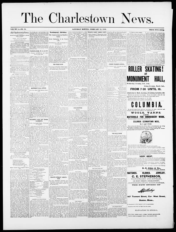 The Charlestown News. February 24, 1883 - Digital Commonwealth