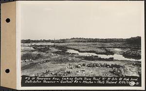 Contract No. 80, High Level Distribution Reservoir, Weston, photo no. 3 of panoramic view, looking south from point "A" at site of high level distribution reservoir, Weston, Mass., Aug. 23, 1939