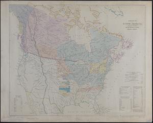 Aboriginal map of North America, denoting the boundaries and the locations of various Indian tribes