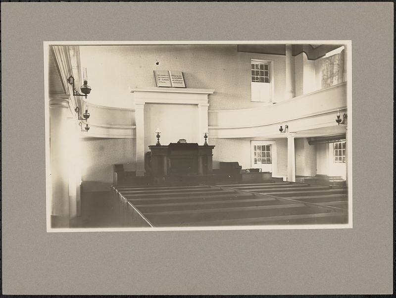 Front, interior of Old Congregational Church, 1887