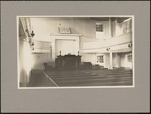 Front, interior of Old Congregational Church, 1887