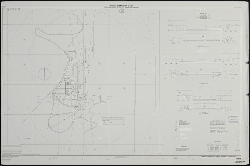 Airport obstruction chart, OC 572, Greenville Municipal Airport, Greenville, Mississippi