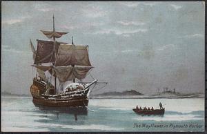 The Mayflower in Plymouth Harbor