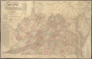 Lloyd's official map of the state of Virginia from actual surveys by order of the Executive, 1828 & 1859