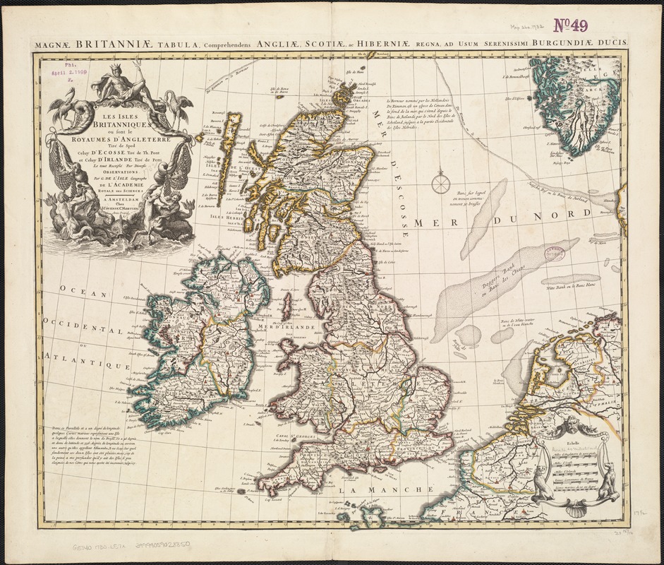 Les Isles Britanniques ou sont le royaumes d'Angleterre