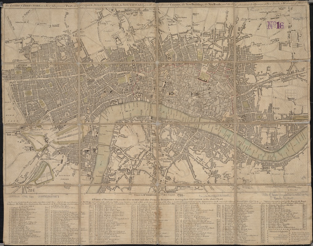 The London directory, or a new & improved plan of London, Westminster, & Southwark
