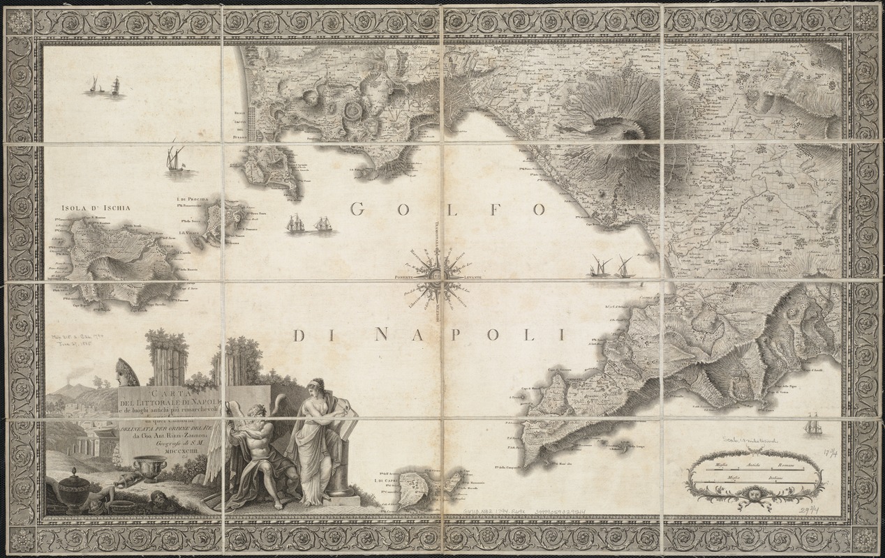 Carta Del Littorale Di Napoli e de luoghi antichi più rimarchevoli di quei Contorni