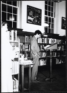 Newton Free Library, Newton, MA. Communications & Programs Office. Rep. Cohen at Poetry Reading Reception, Newtonville