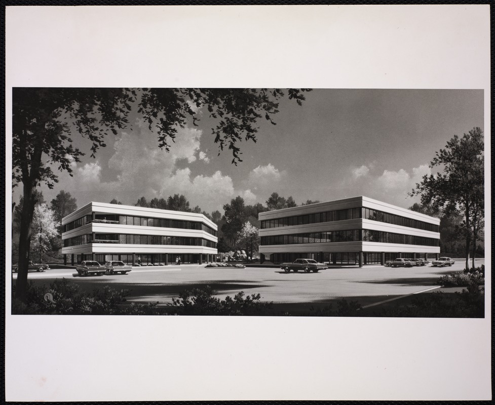 Buildings. Newton, MA. Spaulding & Slye Corp. (artist rendering)