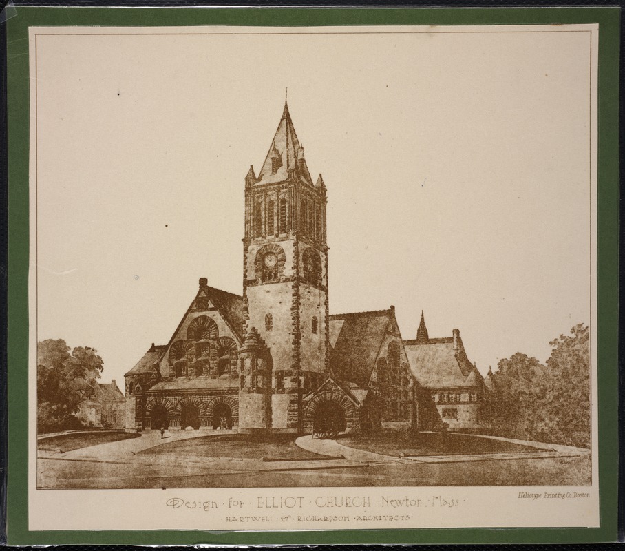 Churches. Newton, MA. Eliot Congregational Church, design