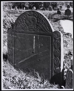 Cemeteries/headstones. Newton, MA. John Staples, headstone
