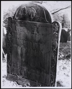 Cemeteries/headstones. Newton, MA. John Stone, headstone