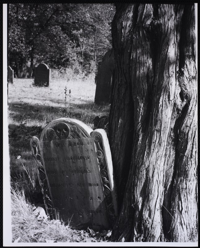 Cemeteries/headstones. Newton, MA. Sarah Hammond, headstone