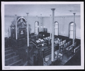 Synagogue. Newton, MA. Agudas Achim Synagogue, Adams St., interior