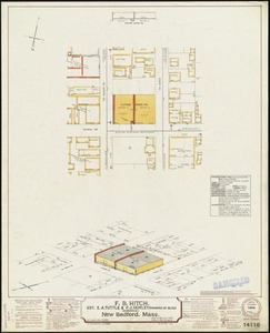 F. B. Hitch (Storehouse), Est. E. A. Tuttle & P. J. Hurley (Owners of Bldg), New Bedford, Mass. [insurance map]