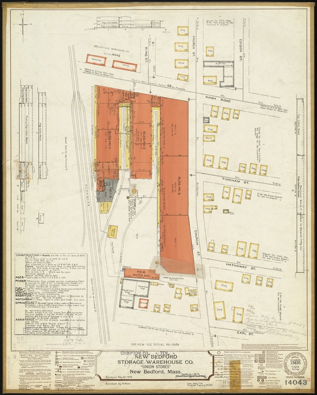 New Bedford Storage Warehouse Co. "Union Stores," New Bedford, Mass. [insurance map]